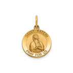 Round St. Kateri Medal in 14K Yellow Gold - Sophia Jewelers