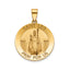 Round St. Leo Medal in 14K Yellow Gold, 20.25mm - Sophia Jewelers