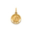 Our Lady of Lourdes Medal in 14K Yellow Gold, 11.5mm - Sophia Jewelers