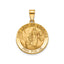 Our Lady of Lourdes Medal in 14K Yellow Gold, 18.25mm - Sophia Jewelers