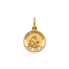 Round St. Magdalena Medal in 14K Yellow Gold, 11.5mm - Sophia Jewelers