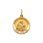 Round St. Magdalena Medal in 14K Yellow Gold, 14.5mm - Sophia Jewelers