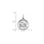 Round St. Mark Medal in Sterling Silver, Satin - Sophia Jewelers