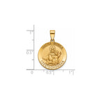 Round Matka Boska Medal in 14K Yellow Gold, 18.25mm - Sophia Jewelers