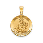 Round Matka Boska Medal in 14K Yellow Gold, 18.25mm - Sophia Jewelers