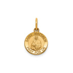 Round St. Matthew Medal in 14K Yellow Gold, 11.5mm - Sophia Jewelers