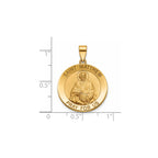 Round St. Matthew Medal in 14K Yellow Gold, 20.25mm - Sophia Jewelers