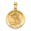 Round St. Michael Medal in 14K Yellow Gold, 22mm - Sophia Jewelers