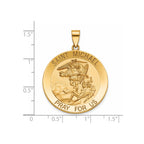 Round St. Michael Medal in 14K Yellow Gold, 29mm - Sophia Jewelers