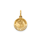 Round St. Michael-Spanish Medal in 14K Yellow Gold, 11.5mm - Sophia Jewelers