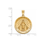 Round Miraculous Medal in 14K Yellow Gold, 25.25mm - Sophia Jewelers