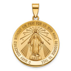 Round Miraculous Medal in 14K Yellow Gold, 25.25mm - Sophia Jewelers