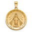 Round Miraculous Medal in 14K Yellow Gold, 25.25mm - Sophia Jewelers