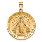 Round Miraculous Medal in 14K Yellow Gold, 27mm - Sophia Jewelers