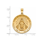 Round Miraculous Medal in 14K Yellow Gold, 29mm - Sophia Jewelers