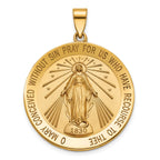 Round Miraculous Medal in 14K Yellow Gold, 29mm - Sophia Jewelers