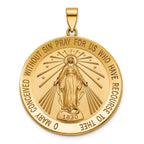 Round Miraculous Medal in 14K Yellow Gold, 32.5mm - Sophia Jewelers