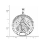 Round Miraculous Medal in Sterling Silver, 32.5mm Satin - Sophia Jewelers