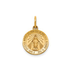 Round Miraculous Medal in 14K Yellow Gold, 13.25mm - Sophia Jewelers