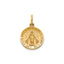 Round Miraculous Medal in 14K Yellow Gold, 13.25mm - Sophia Jewelers