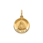 Round Mother Cabrini Medal in Gold-Plated Sterling Silver - Sophia Jewelers