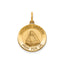 Round Mother Cabrini Medal in 14K Yellow Gold, 16.25mm - Sophia Jewelers