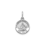 Our Lady of Mt. Carmel Medal in Sterling Silver, Satin - Sophia Jewelers