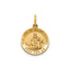 Round Our Lady of Mt. Carmel Medal in 14K Yellow Gold, 14.5mm - Sophia Jewelers