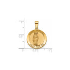 Round St. Patrick Medal in 14K Yellow Gold, 18.25mm - Sophia Jewelers