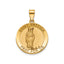Round St. Patrick Medal in 14K Yellow Gold, 18.25mm - Sophia Jewelers