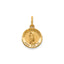 Round St. Peregrine Medal in 14K Yellow Gold, 11.5mm - Sophia Jewelers