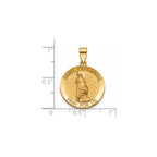 Round St. Peregrine Medal in 14K Yellow Gold, 18.25mm - Sophia Jewelers
