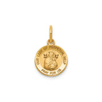 Round Perpetual Help Medal in 14K Yellow Gold, 11.5mm - Sophia Jewelers