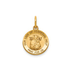 Round Perpetual Help Medal in 14K Yellow Gold, 13.25mm - Sophia Jewelers