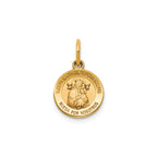 Round Perpetual Help-Spanish Medal in 14K Yellow Gold, 11.5mm - Sophia Jewelers