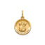 Round Perpetual Help-Spanish Medal in 14K Yellow Gold, 13.25mm - Sophia Jewelers