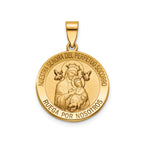 Round Perpetual Help-Spanish Medal in 14K Yellow Gold, 18.25mm - Sophia Jewelers