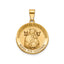 Round Perpetual Help-Spanish Medal in 14K Yellow Gold, 18.25mm - Sophia Jewelers