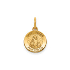 Round St. Peter Medal in 14K Yellow Gold, 11.5mm - Sophia Jewelers