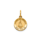 Round Infant of Prague Medal in 14K Yellow Gold, 11.5mm - Sophia Jewelers