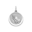 Round Praying Hands Medal in Sterling Silver, Satin - Sophia Jewelers