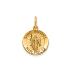 Round St. Raphael Medal in Gold-Plated Sterling Silver - Sophia Jewelers