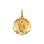 Round St. Raphael Medal in 14K Yellow Gold, 14.5mm - Sophia Jewelers