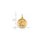 Round St. Rita Medal in 14K Yellow Gold, 14.5mm - Sophia Jewelers
