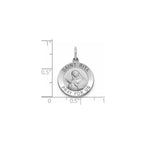Round St. Rita Medal in Sterling Silver, Satin - Sophia Jewelers
