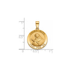 Round St. Rita Medal in 14K Yellow Gold, 18.25mm - Sophia Jewelers