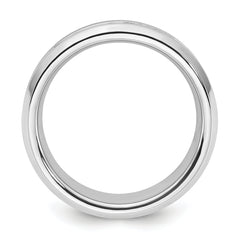 Cobalt Chrome 8mm Men's Wedding Band with Polished Finish & 7 Diamonds