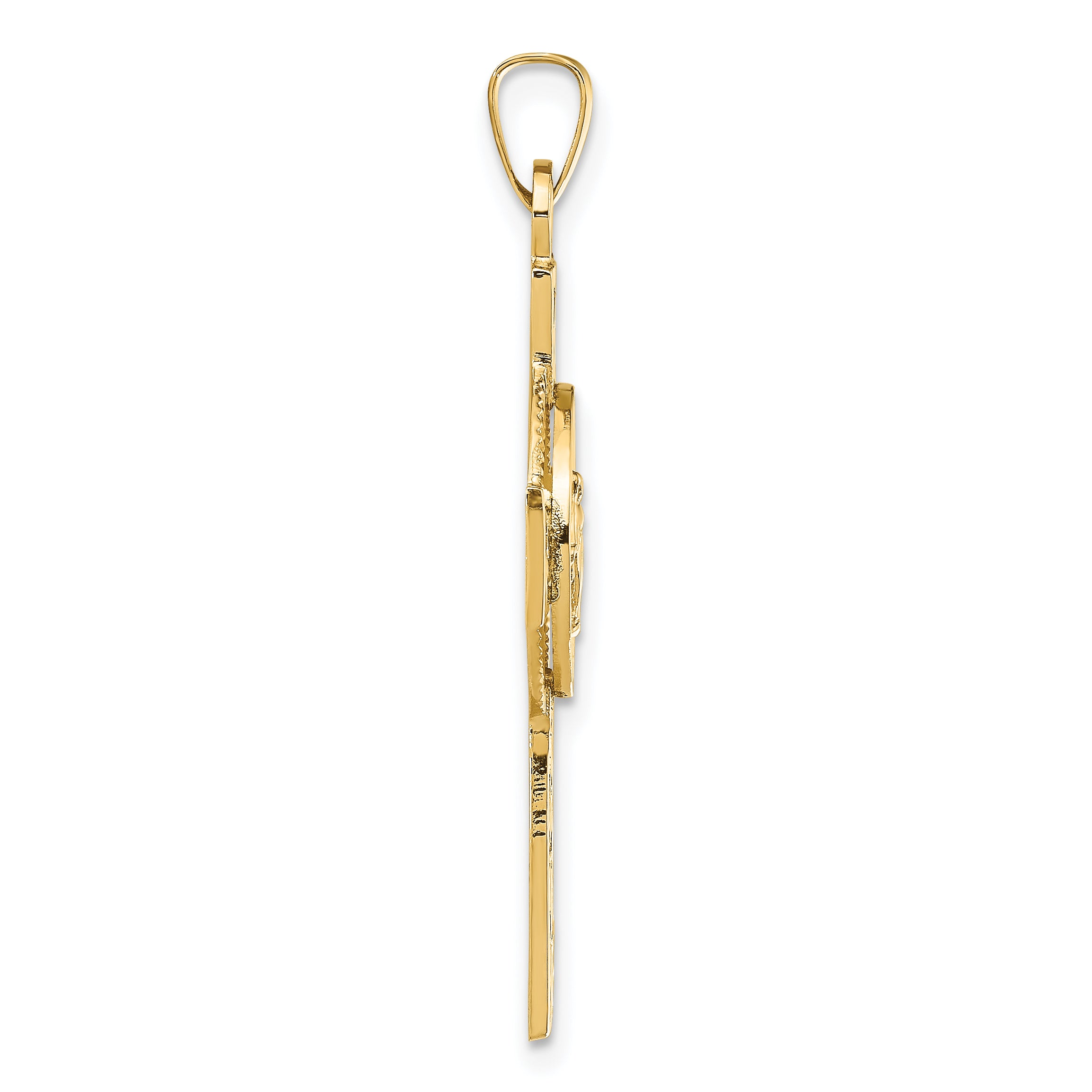14k Cross with Miraculous Medal Pendant Secondary image