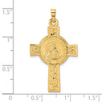 14k Cross with Miraculous Medal Pendant