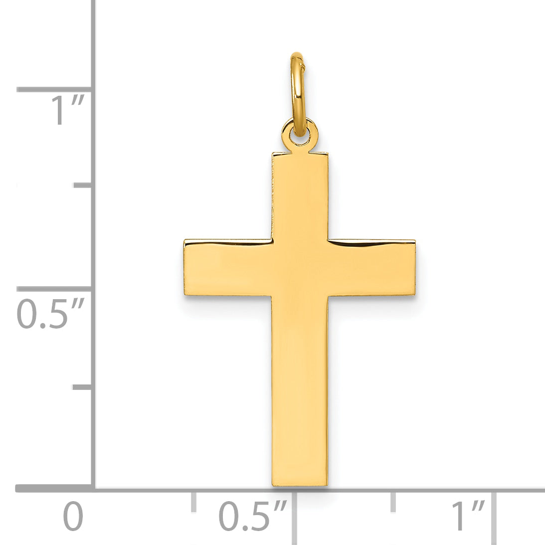 14k Polished Cross Pendant